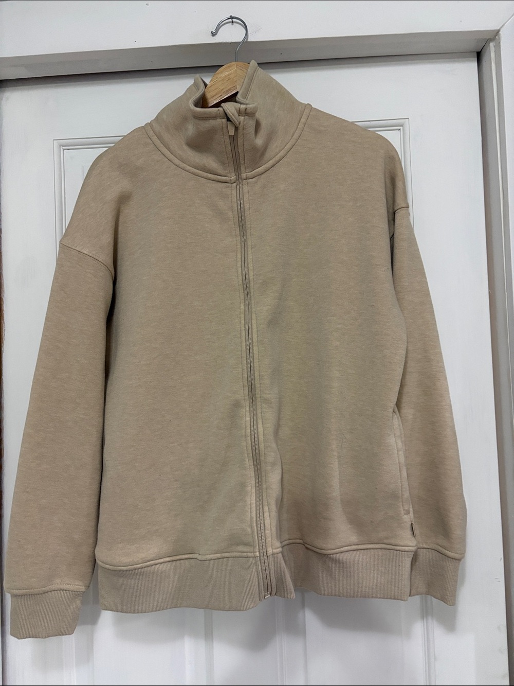 Mondetta Neutral Tan Full-Zip Bomber Jacket